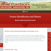 Ford Fordson Collectors Association, Inc. Website